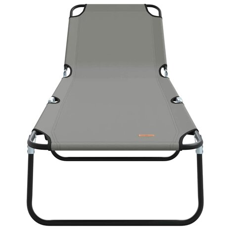 Opvouwbare zonnebed Grijs 188 x 57 x 86,5 cm Polyester 4