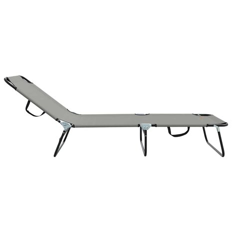 Opvouwbare zonnebed Grijs 188 x 57 x 86,5 cm Polyester 5