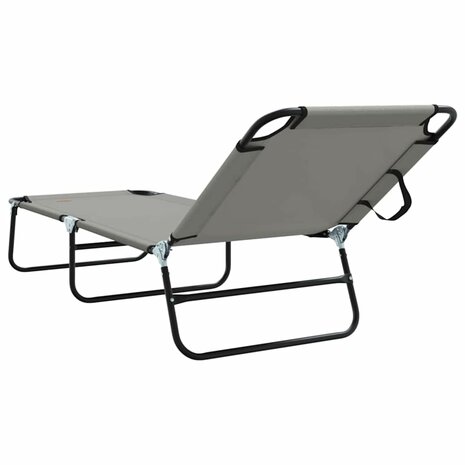 Opvouwbare zonnebed Grijs 188 x 57 x 86,5 cm Polyester 6