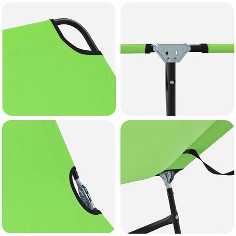 Opvouwbare zonnebed Groen 188 x 57 x 86,5 cm Polyester 7