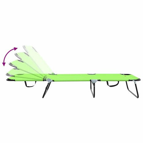 Opvouwbare zonnebed Groen 188 x 57 x 86,5 cm Polyester 9