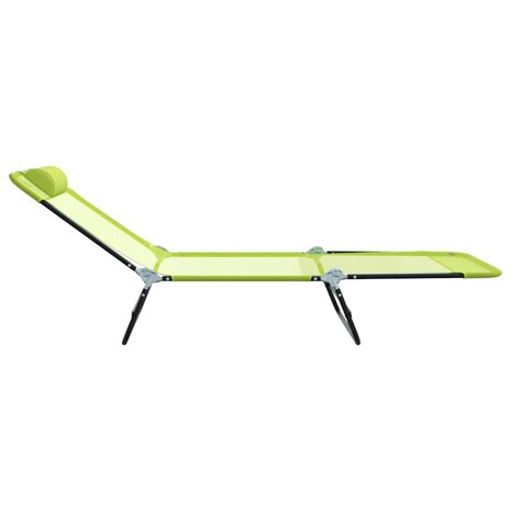 Opvouwbare zonnebed Groen 182 x 55 x 85,5 cm Textileen 5
