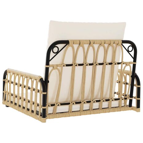 Schommelstoel met kussens 63x58x39 cm poly rattan en staal 7