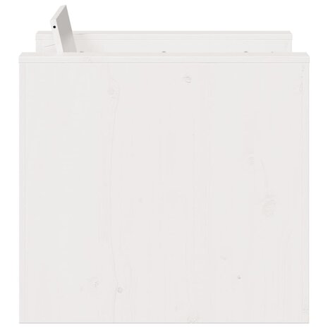 Tuinbank 79x60x62 cm massief grenenhout wit 5