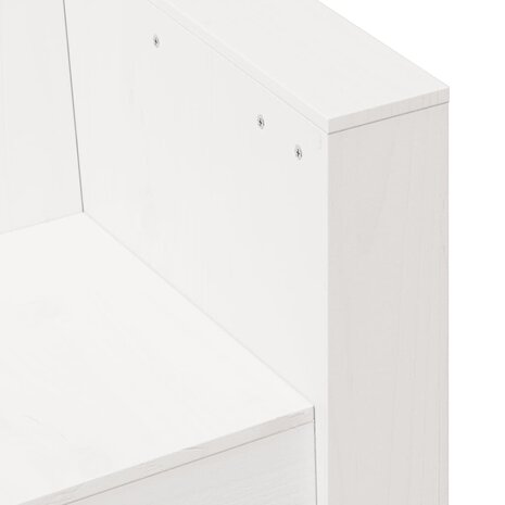 Tuinbank 79x60x62 cm massief grenenhout wit 7