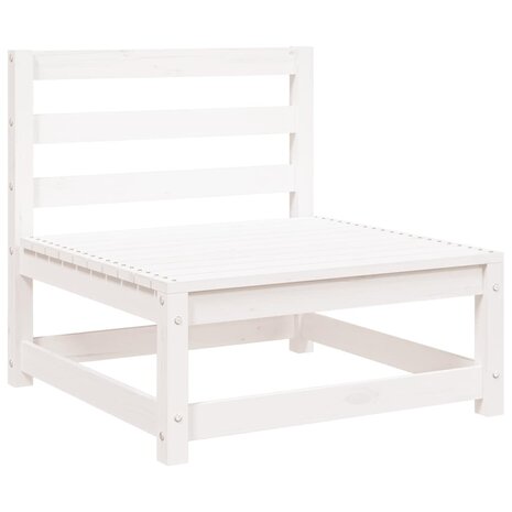 Tuinbank zonder armleuningen 70x70x67 cm massief grenenhout wit 2
