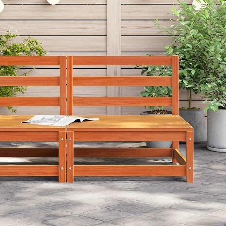 Tuinbank zonder armleuningen 70x70x67 cm grenenhout wasbruin 3