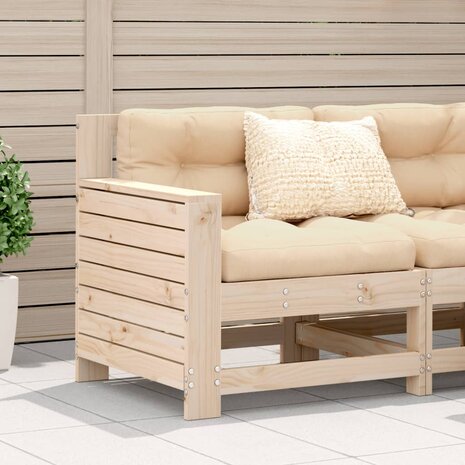 Tuinbank met armleuning 69x62x70,5 cm massief grenenhout 1