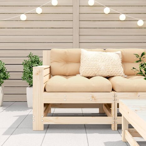 Tuinbank met armleuning 69x62x70,5 cm massief grenenhout 3