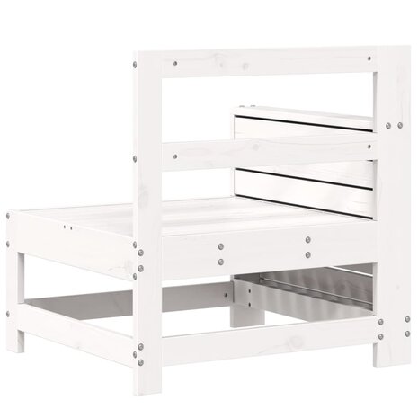 Tuinbank met armleuning 69x62x70,5 cm massief grenenhout wit 6