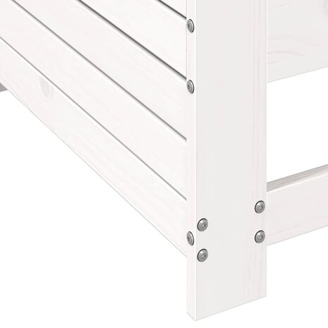 Tuinbank met armleuning 69x62x70,5 cm massief grenenhout wit 7