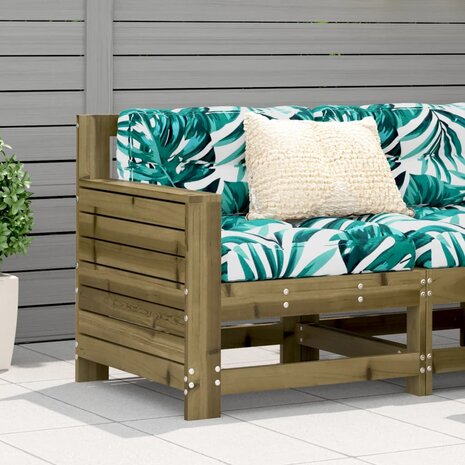Tuinbank met armleuning 69x62x70,5 cm ge&iuml;mpregneerd grenenhout 1