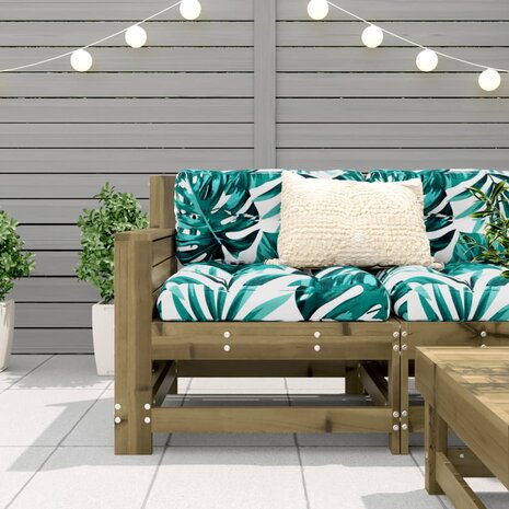 Tuinbank met armleuning 69x62x70,5 cm ge&iuml;mpregneerd grenenhout 3