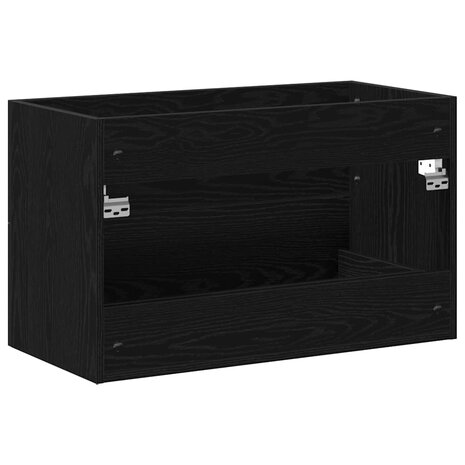 Wastafelkast Zwart Eiken 80x38,5x48 cm Engineered Wood 8