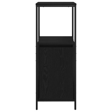 Badkamermeubel met planken 36x35x95 cm zwart eikenkleurig 6