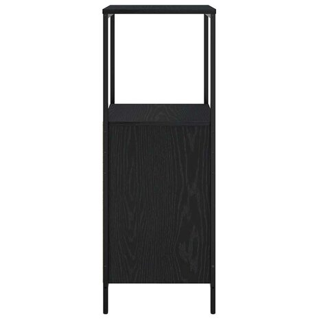 Badkamermeubel met planken 36x35x95 cm zwart eikenkleurig 7