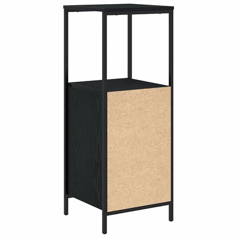 Badkamermeubel met planken 36x35x95 cm zwart eikenkleurig 8