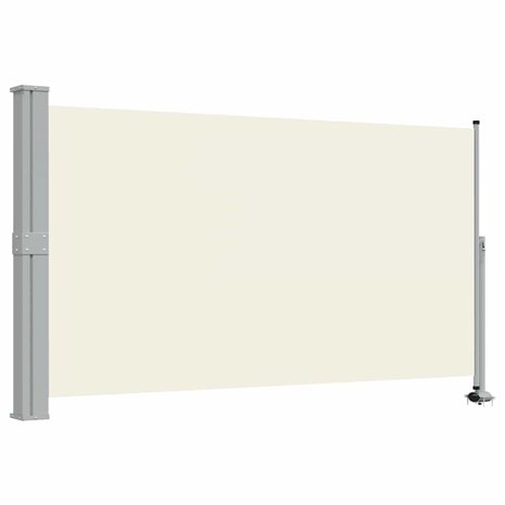 Tuinscherm uittrekbaar 140x300 cm cr&egrave;mekleurig 2