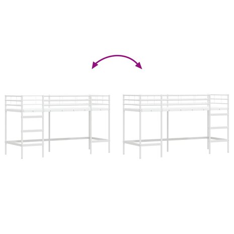 Halfhoogslaper voor Kids Wit 99,5 x 190 cm Staal 9