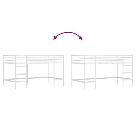 Halfhoogslaper voor Kids Wit 99,5 x 200 cm Staal 9