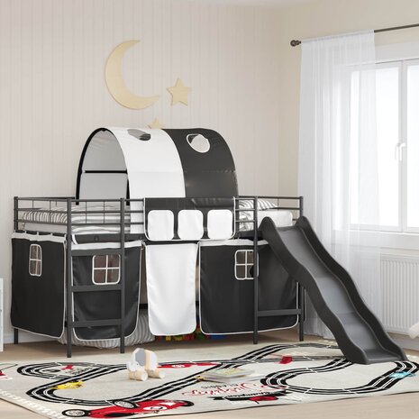 Halfhoogslaper voor Kids Zwart 79,5 x 200 cm Metaal 1