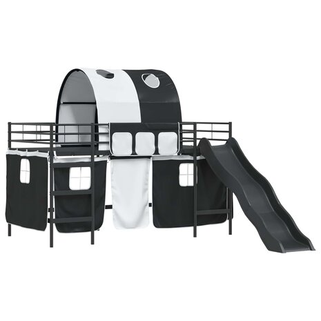 Halfhoogslaper voor Kids Zwart 90 x 200 cm Metaal 4