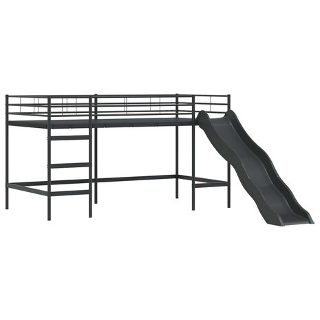 Halfhoogslaper voor Kids Zwart 107 x 200 cm Metaal 5