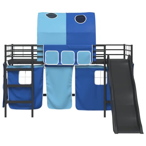 Halfhoogslaper voor Kids Zwart en Blauw 99,5 x 200 cm Metaal 6