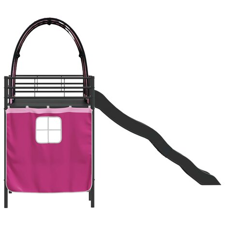 Halfhoogslaper voor Kids Zwart en Roze 99,5 x 190 cm Metaal 9