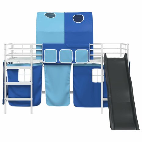 Halfhoogslaper voor Kids Wit en Blauw 79,5 x 200 cm Metaal 6