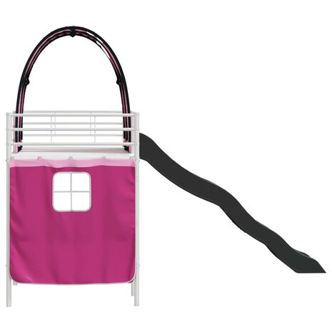 Halfhoogslaper voor Kids Wit en Roze 74,5 x 190 cm Metaal 9