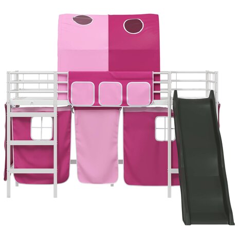Halfhoogslaper voor Kids Wit en Roze 99,5 x 190 cm Metaal 6