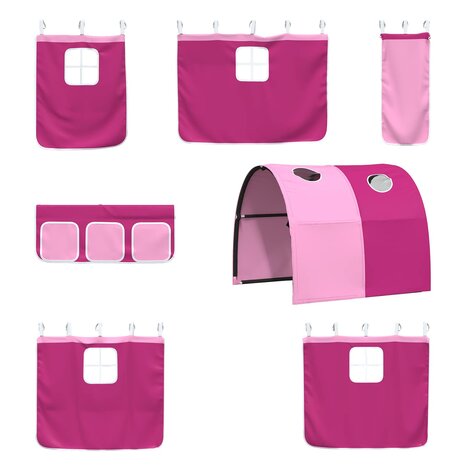Halfhoogslaper voor Kids Wit en Roze 99,5 x 200 cm Metaal 8