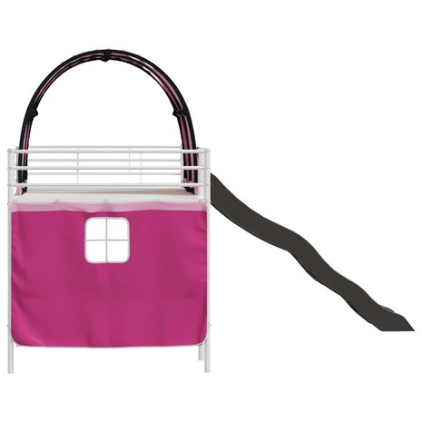 Halfhoogslaper voor Kids Wit en Roze 99,5 x 200 cm Metaal 9