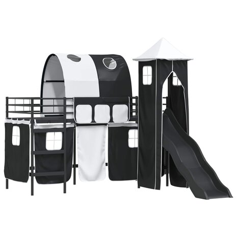Halfhoogslaper voor Kids Zwart 74,5 x 190 cm Metaal 4