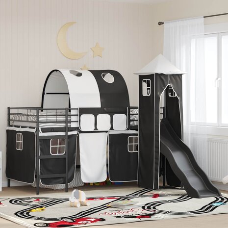 Halfhoogslaper voor Kids Zwart 99,5 x 200 cm Metaal 1