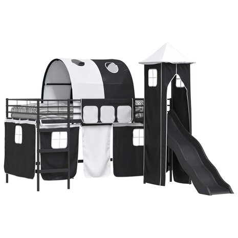 Halfhoogslaper voor Kids Zwart 107 x 200 cm Metaal 2