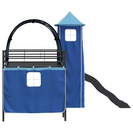 Halfhoogslaper voor Kids Zwart en Blauw 79,5 x 200 cm Metaal 9