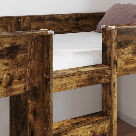 Stapelbed voor Kinderen Gerookt eiken 100 x 200 cm Bewerkt hout 3