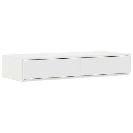 Bedlades met lade Wit 100 x 36,5 x 16,5 cm Bewerkt hout 2