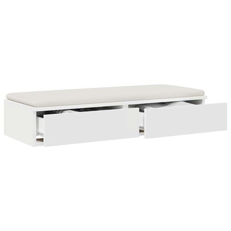 Bedlades met lade Wit 100 x 36,5 x 16,5 cm Bewerkt hout 3