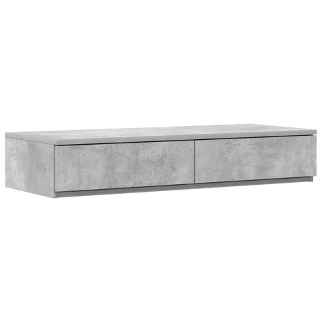 Bedlades met lade Beton Grijs 100 x 36,5 x 16,5 cm Bewerkt hout 2