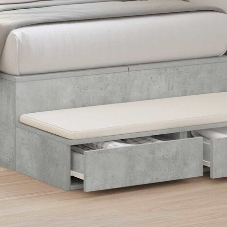 Bedlades met lade Beton Grijs 100 x 36,5 x 16,5 cm Bewerkt hout 4