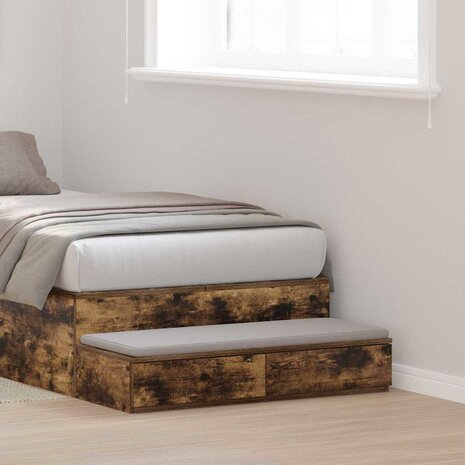 Bedlades Gerookt eiken 100 x 36,5 x 16,5 cm Bewerkt hout 1