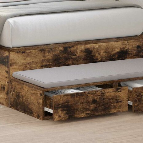 Bedlades Gerookt eiken 100 x 36,5 x 16,5 cm Bewerkt hout 4