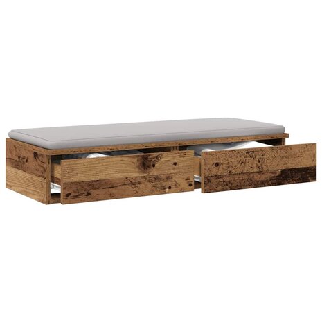 Bedlades met lade Oudhout 100 x 36,5 x 16,5 cm Bewerkt hout 3