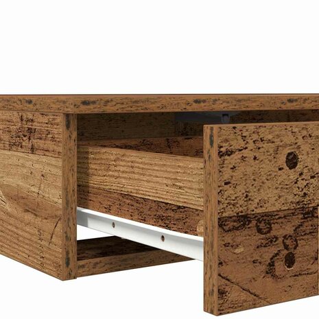 Bedlades met lade Oudhout 100 x 36,5 x 16,5 cm Bewerkt hout 9
