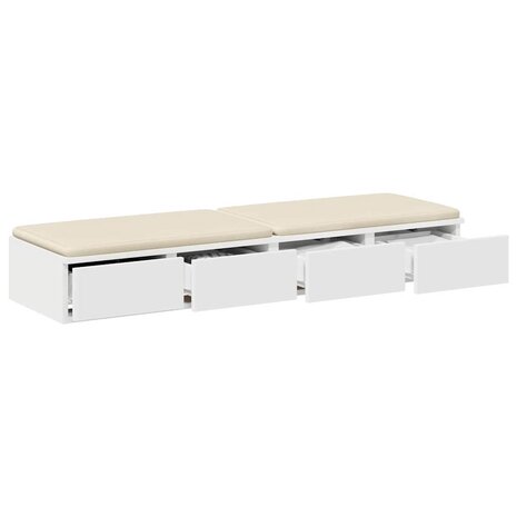 Bedlades met lade Wit 120 x 36,5 x 16,5 cm Bewerkt hout 3