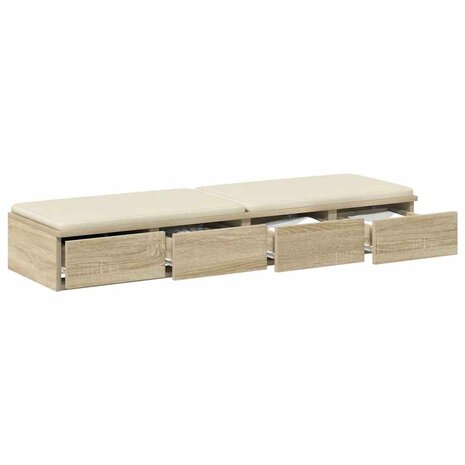 Bedlades Sonoma Eiken 120 x 36,5 x 16,5 cm Bewerkt hout 3
