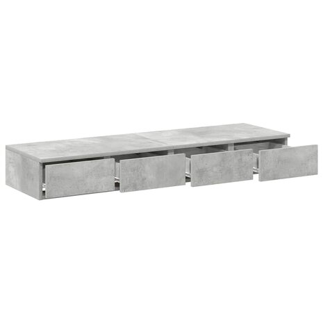Bedlades met lade Beton Grijs 120 x 36,5 x 16,5 cm Bewerkt hout 5